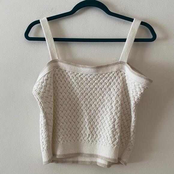 VERONICA BEARD cream Imelda knit tank top - Picture 7 of 7